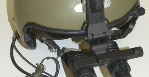The latest set of GEO-ONV1-01M night vision goggles as produced by Russia's NPO Geofizika-NV.