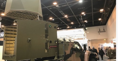 Australia's NASAMS will integrate locally designed and manufactured radars and vehicles such as this prototype active phased-array tactical radar from CEA Technologies (shown here mounted on a Hawkei vehicle) that the Department of Defence in Canberra ...