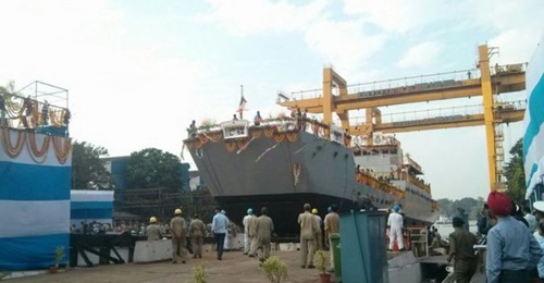 The sixth Mk IV LCU, seen here during its launch in 2016.