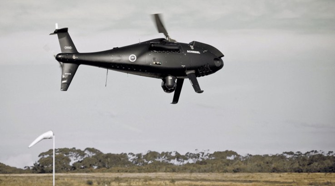 Schiebel is developing a new heavy fuel engine for its S-100 Camcopter (seen here) to meet endurance requirements set by the RAN.