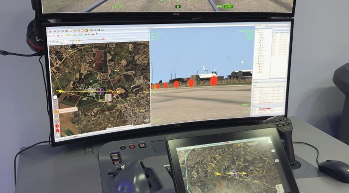 IAI's unified control system for its Heron family of UAVs features two 61 cm LCD screens and a tablet-sized screen for a mapping application.