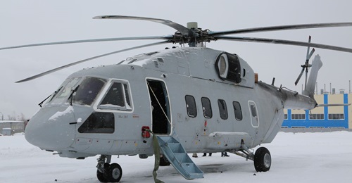 The Mi-38T transport-assault helicopter.