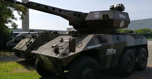 The Cascavel NG shown with a TORC30 weapon system.