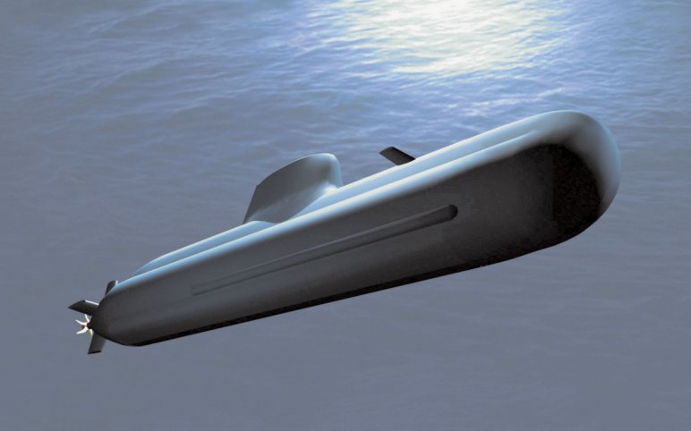 A computer-generated image of the Type 214 submarine, one of two boat types discussed in STM's presentation to the Indonesian Navy in February 2019. (TKMS)