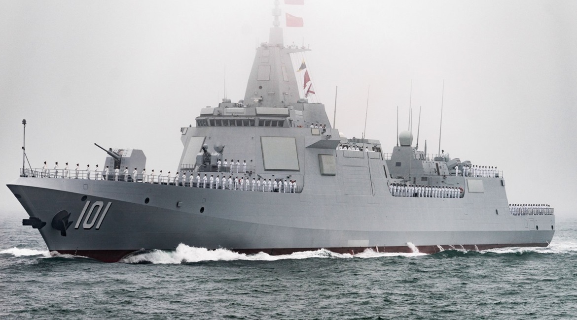 , the first of the PLAN's Type 055-class destroyers, took part in a fleet review held on 23 April off the northern port city of Qingdao to mark the 70th anniversary of the founding of the service.