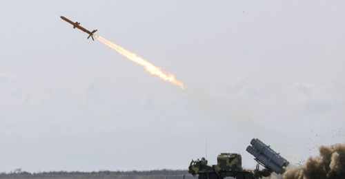 The 5 April launch of the Neptune missile.