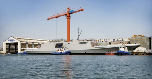 The Alsace, the first Frégate Européenne Multi-Missions (FREMM) frigate with enhanced air defence capabilities, was launched by Naval Group at its Lorient site on 18 April.