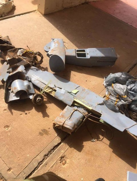 One of the photographs that were released showing the UAV that was purportedly shot down east of Sirte. (Operation Volcano of Anger)