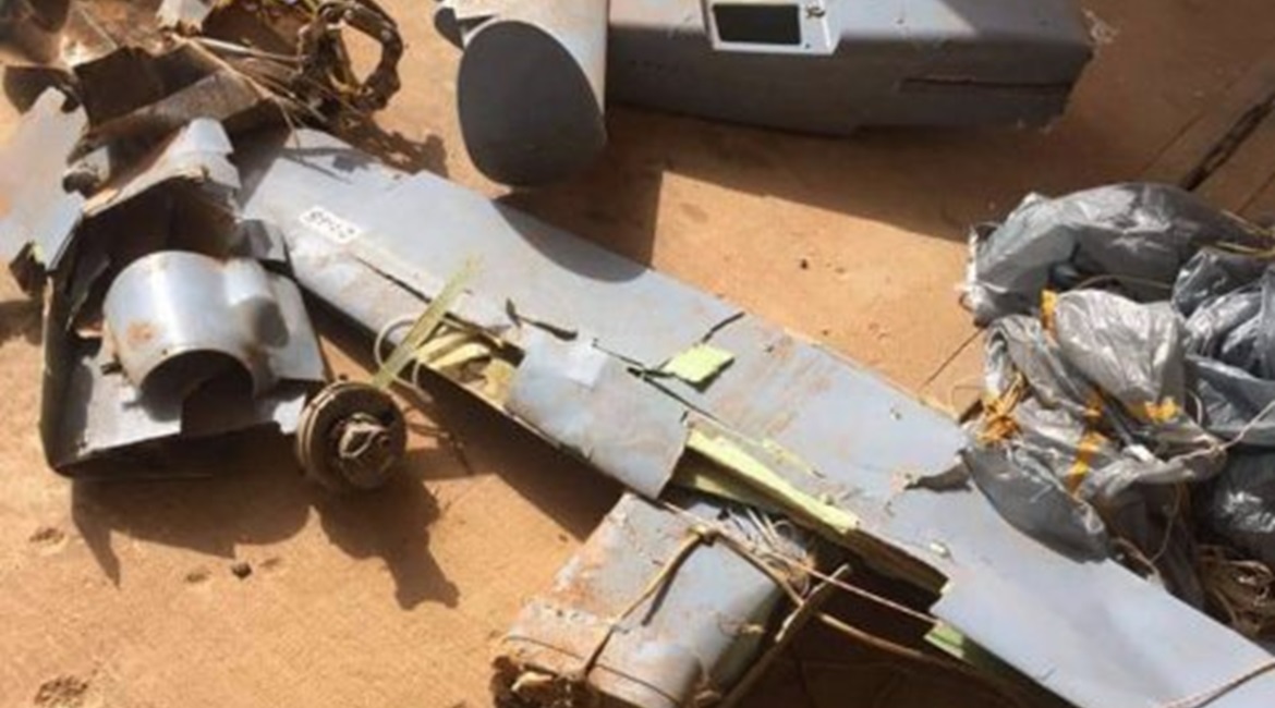 One of the photographs that were released showing the UAV that was purportedly shot down east of Sirte.