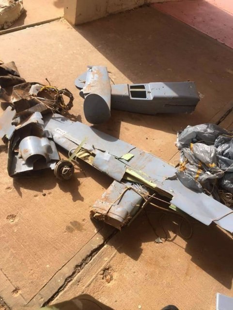 One of the photographs that were released showing the UAV that was purportedly shot down east of Sirte.