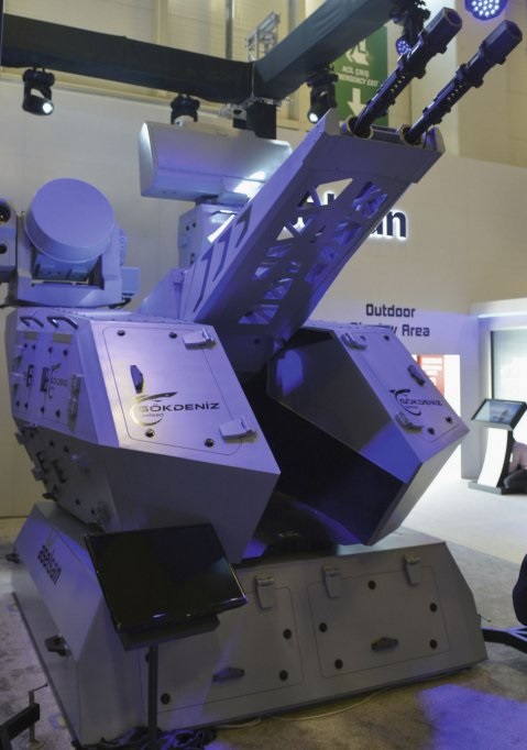 The Aselsan Gökdeniz CIWS was unveiled at this year's IDEF exhibition. The system could find an application on Turkey's Yavuz-class frigates and MILGEM corvettes.