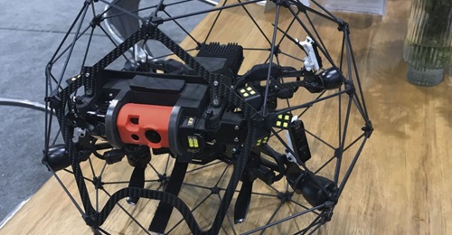 The Elios 2 caged UAS can be used in confined spaces such as tunnels.