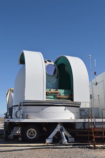 During a series of tests at the White Sands Missile Range, New Mexico, on 23 April, the AFRL's DLWS (pictured), acting as a ground-based surrogate for the SHiELD system, engaged and shot down several air-launched missiles.