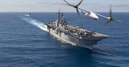 Bell's V-247 Vigilant unmanned tiltrotor was designed in anticipation of a USMC requirement for a large, armed UAV capable of operating from ships.