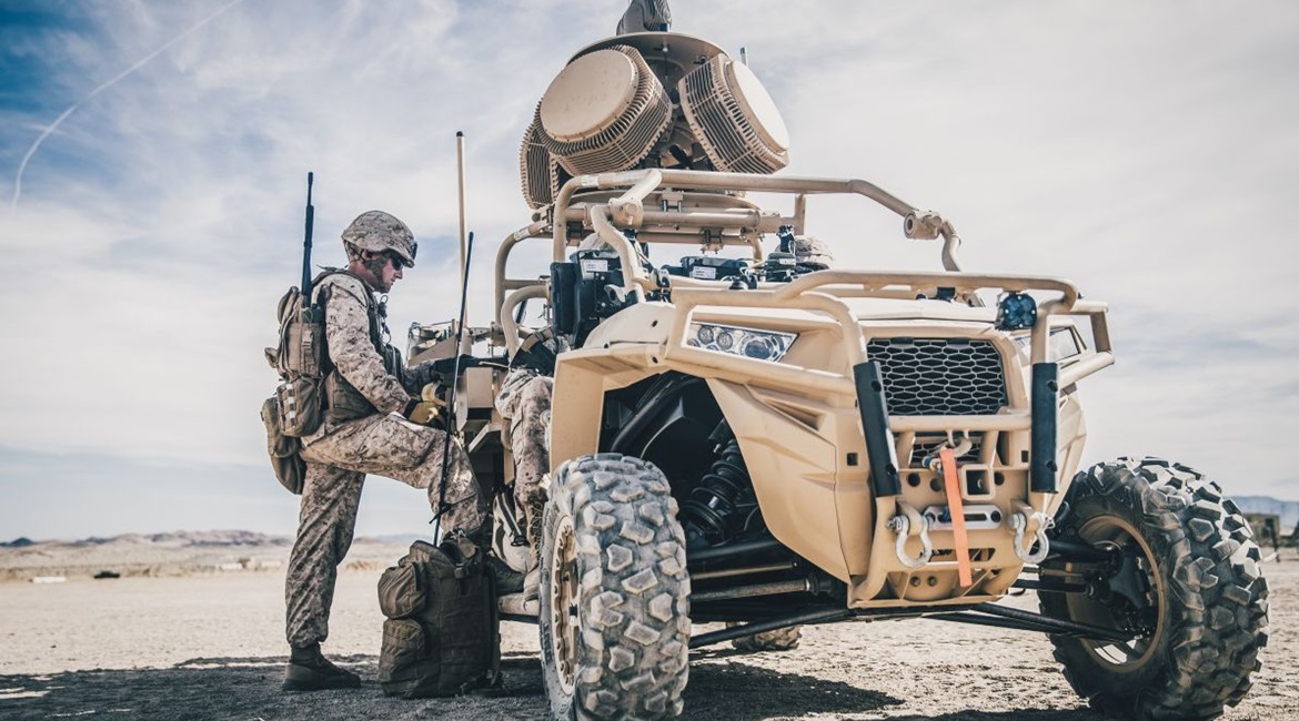 1st Lieutenant Taylor Barefoot programmes a counter-UAS on a LMADIS during a pre-deployment training exercise at Marine Corps Air Ground Combat Center Twentynine Palms in November 2018. By the end of fiscal year 2019, the service will stop fielding new...