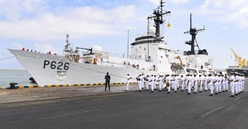 Ex-USCG Hamilton-class cutter 
        
         which was handed over to the SLN in August 2018, arrived at the Sri Lankan port of Colombo on 12 May.
