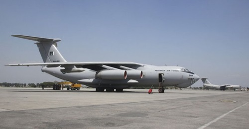 Il-78 aircraft have now moved onto the ramp of Pakistan's former Benazir Bhutto International Airport, which has now become part of PAF Base Nur Khan.