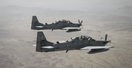 The USAF settled on purchasing six light attack aircraft for further experimentation. Pictured are Sierra Nevada Corp/Embraer A-29 Super Tucanos.