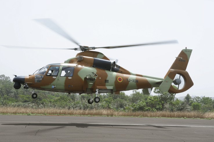 One of the Cameroonian Air Force's four Z9WE helicopters. It now only has two in service. (IHS Markit/Erwan de Cherisey)