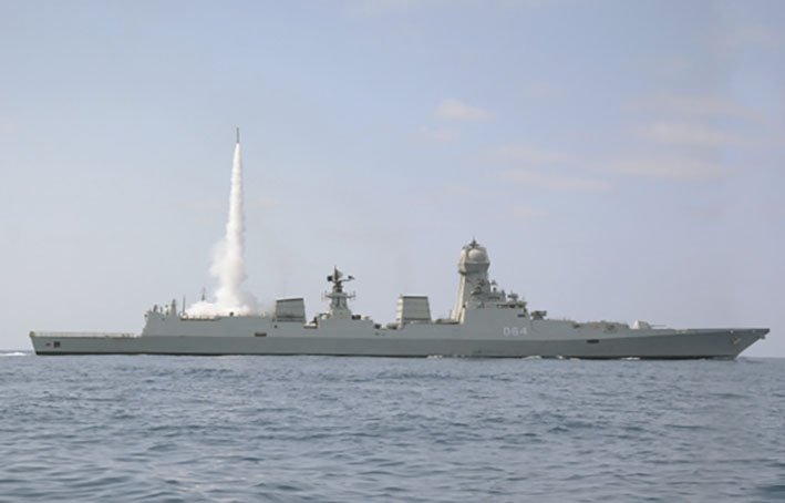 
        A Barak-8 MRSAM missile being test-fired from Kolkata-class destroyer INS
        Kochi
        (D 64) on 17 May to demonstrate IN’s 