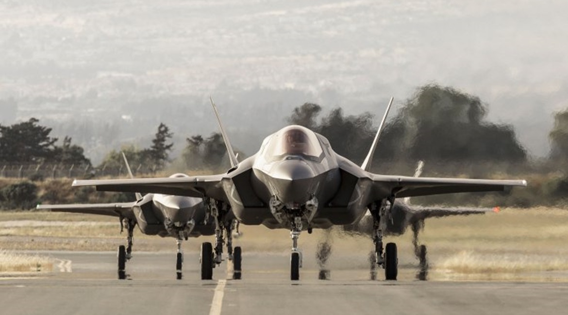 British F-35Bs arrived at RAF Akrotiri in Cyprus on 21 May for the type's first overseas deployment in UK service.
