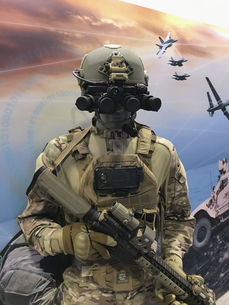 L3 Technologies has unveiled the fused I2 and IR night-vision goggles that are due to undertake testing with undisclosed customers in the next three months. (Andrew White/L3 Technologies)