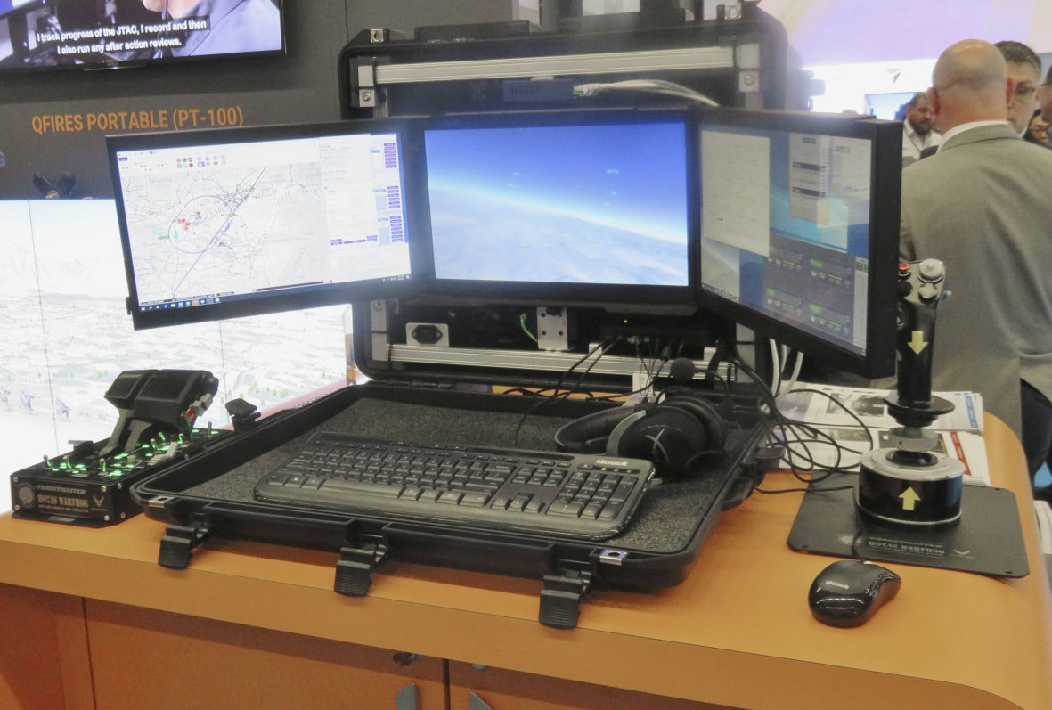The instructor operator station of the reconfigured QuantaDyn QFires PT-100 system. (Giles Ebbutt)