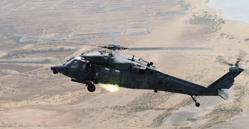An Emirati Black Hawk is seen launching a Talon over southern Yemen. The weapon looks set to be phased out in favour of the APKSW.