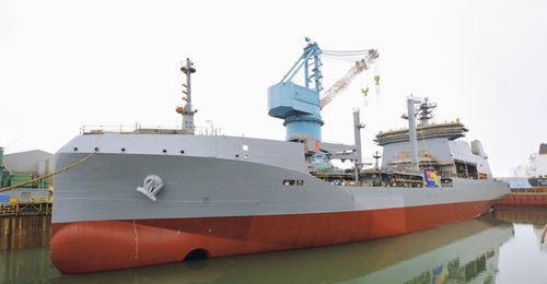 South Korean shipbuilder Hyundai Heavy Industries launched a fleet replenishment vessel for New Zealand (pictured) in April. Under a new agreement, the vessel could also provide opportunities for technical collaboration between South Korea and New Zeal...