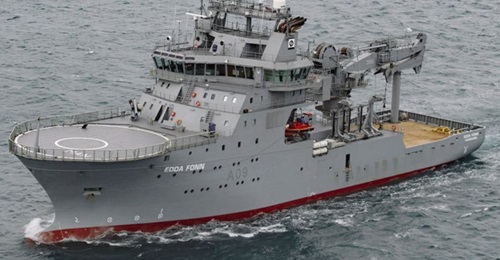 The RNZN's new hydrography ship, HMNZS , is seen here before it was commissioned on 7 June at the Devonport Naval Base in Auckland.