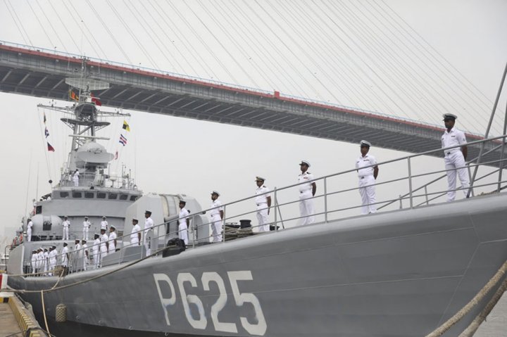 The SLN was formally handed over an ex-PLAN Jiangwei I-class frigate in a ceremony held on 5 June in Shanghai. (Sri Lanka Navy )