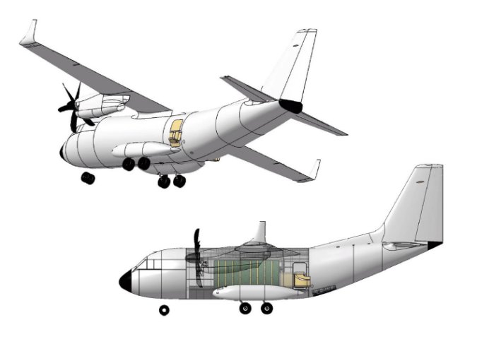 The SCODEV system is fitted in the aircraft's hold, and uses S-vents mounted in the paratrooper doors. (Leonardo)