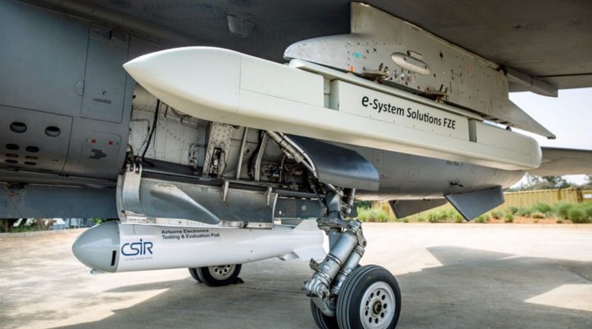 CSIR's Inundo EW pod (centreline station) and E-Systems Solutions's DRFM jammer pod (right) will play significant parts in Red Sky's adversary training service.