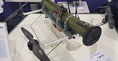 The Soaring Tube can be configured as a weaponised UAS as seen here, or used to carry stores.