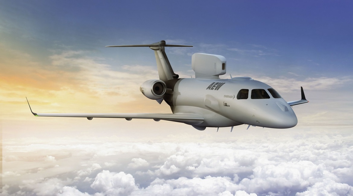 Artist's illustration of the new Embraer-IAI P600 AEW aircraft announced at the 2019 Paris Air Show.