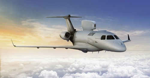 Artist's illustration of the new Embraer-IAI P600 AEW aircraft announced at the 2019 Paris Air Show.