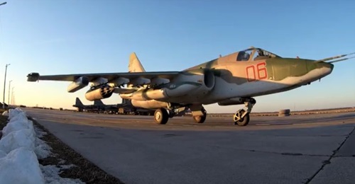 The Russian MoD is upgrading its fleet of Sukhoi Su-25 CAS aircraft to the Su-25SM3 standard, like the one pictured preparing for take-off at the Russian air force base in Krasnodar Krai in the Southern Military District with an L-370-3S radar jamming ...