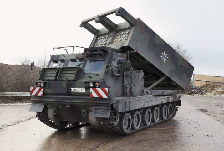 To provide a long-range indirect fire capability, the German Army deploys the MARS system, which has been upgraded to fire GMLRS. (Krauss-Maffei Wegmann)