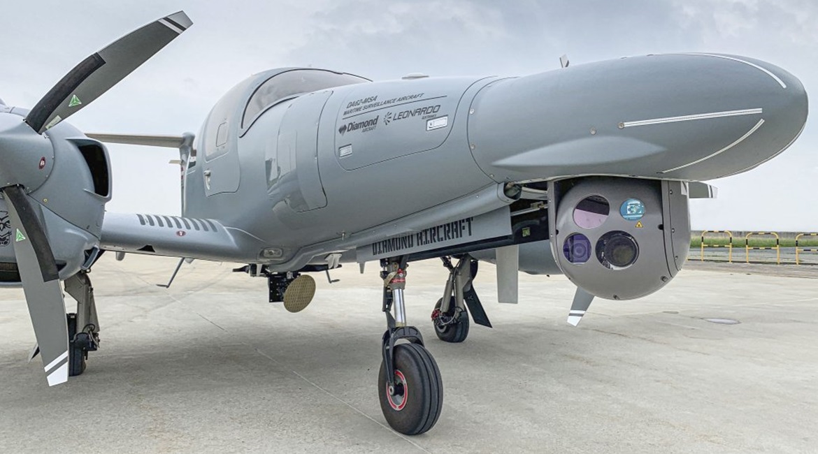 Leonardo and Diamond Aircraft teamed to launch a new maritime surveillance variant of the Diamond Aircraft DA62.