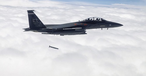 Raytheon completed development and integration of the StormBreaker smart weapon on the F-15E Strike Eagle in April 2018.