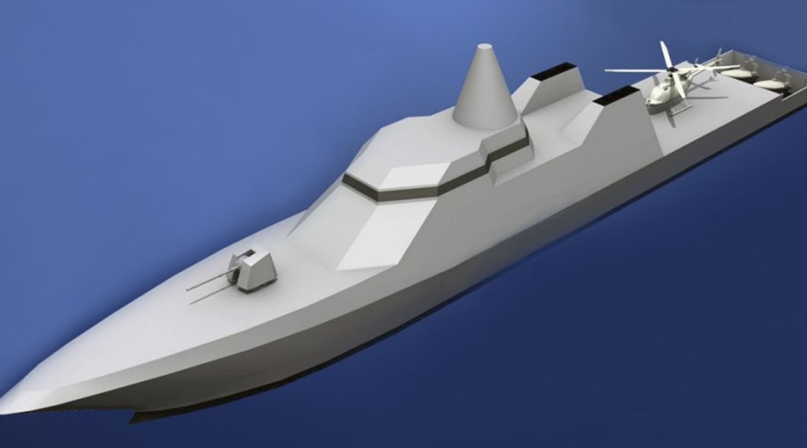 Japan's Mitsui E&S Shipbuilding Co unveiled during the 2019 Maritime/Air Systems & Technologies Asia  exhibition near Tokyo, which was held from 17 to 19 June, its design proposal to meet the JMSDF's  plans for 12 OPVs.