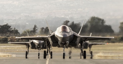 Seen arriving at RAF Akrotiri in May, six UK F-35Bs have followed their planned training deployment with the type's first combat missions in national service.