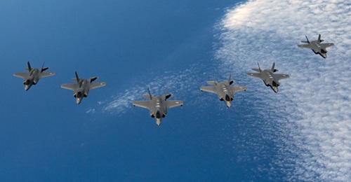 F-35s from Israel, the UK, and the US came together for a first trilateral training exercise on 25 June.