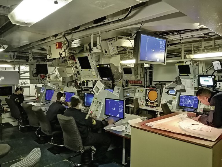 The operations room accommodates the DNA(2) command system and four consoles for ASCGs. (Victor Barreira)