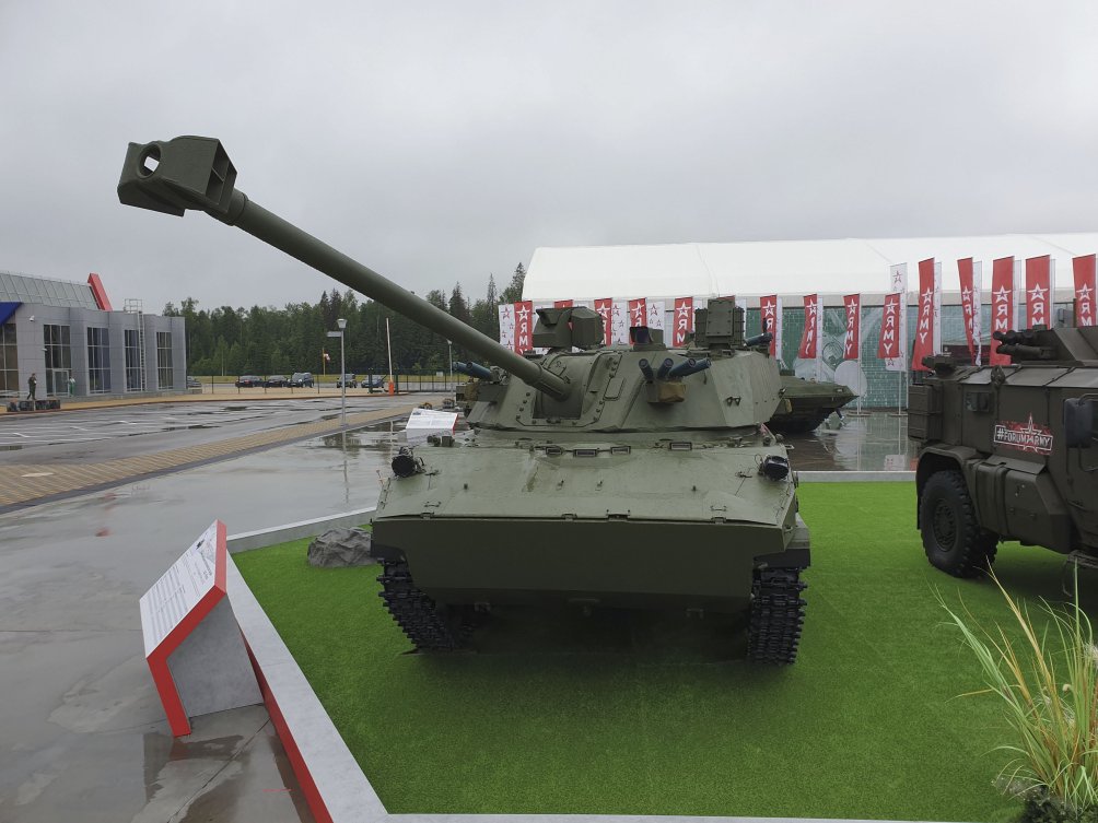 The 2S42 Lotos on display at the Army 2019 exhibition. (Mark Cazalet)