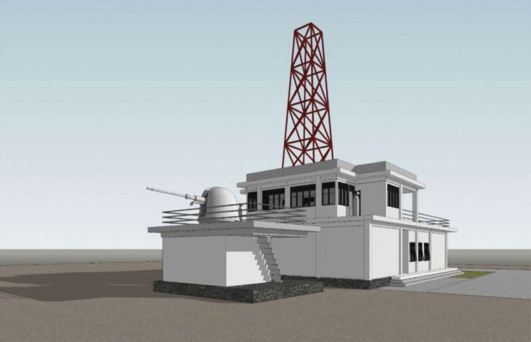 A computer-generated visualisation of one of the facilities that will be built within the naval gunfire range and simulator complex at Paiton, East Java. (Indonesian defence industry source)