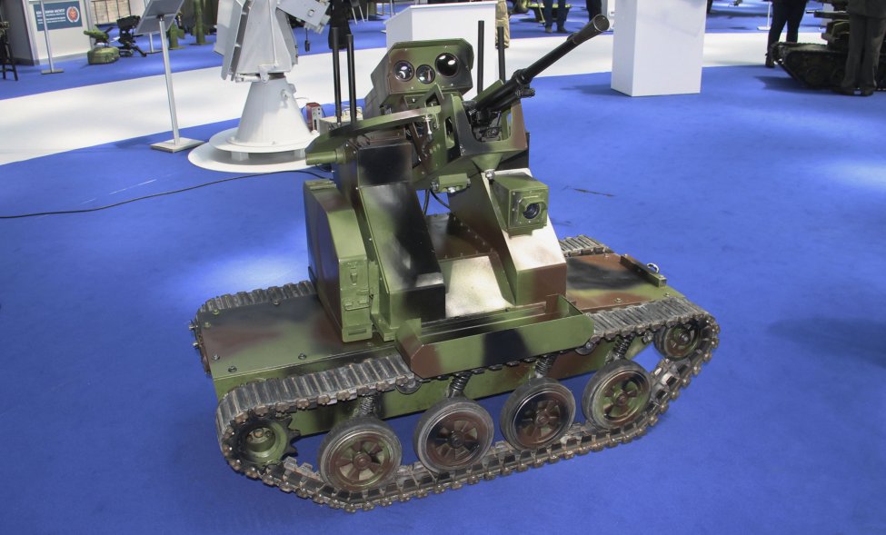 The Serbian Military Technical Institute has updated its Milos unmanned ground vehicle. (Christopher F Foss)
