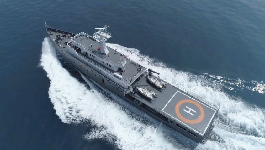 Yudistira, seen here during its sea trials in early-2019. (PT Daya Radar Utama)