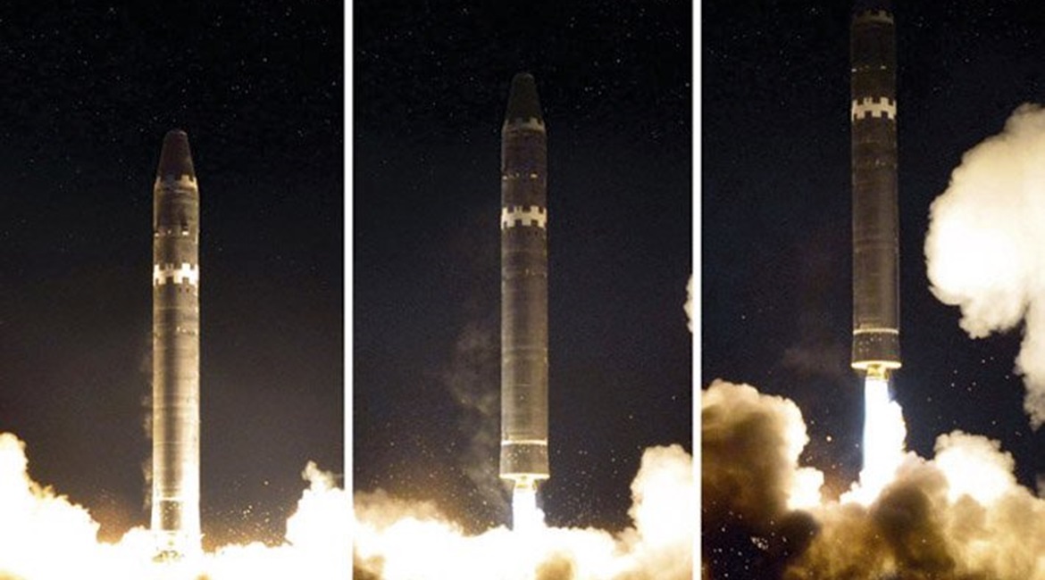 USFK has confirmed that North Korea's Hwaseong-15 ICBM (seen here being test-launched on 29 November 2017) is “capable of striking any part” of the US mainland.