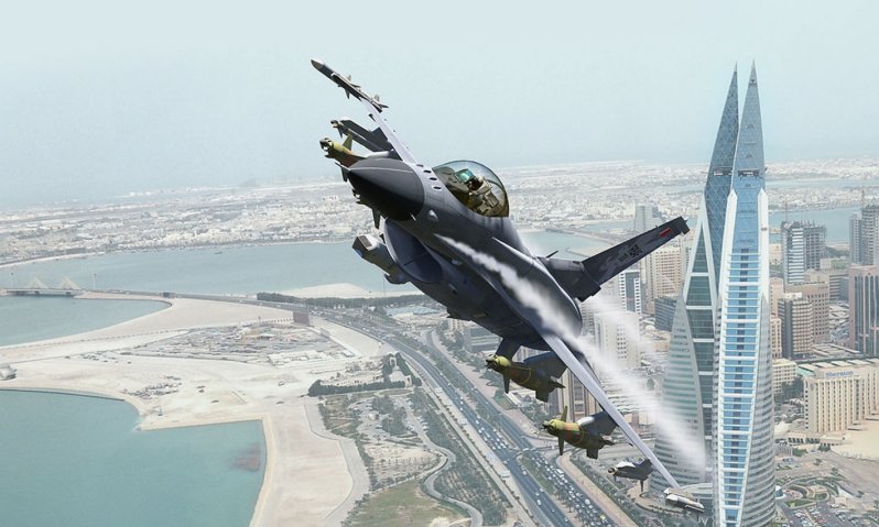 An artist’s illustration of the Lockheed Martin F-16V Block 70 combat aircraft as it will appear in Bahraini service. Slovakia is to acquire 14 such aircraft, including a pair of twin-seat trainers, to be delivered by early 2024.  (Lockheed Martin)